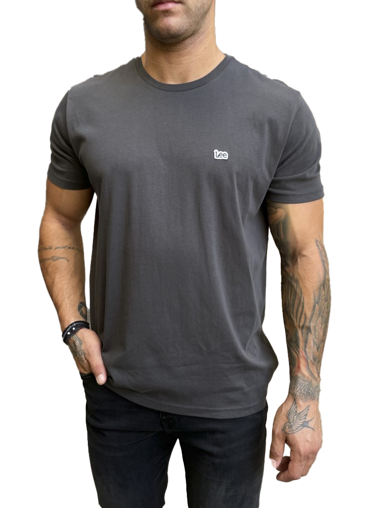 Lee ανδρικό μπλουζάκι ανθρακί SS Pach Logo Tee L60UFQON φωτογραφία